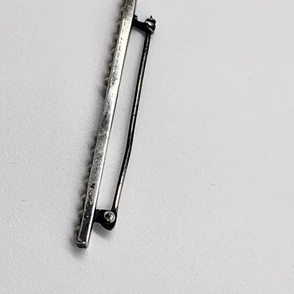 Sterling Sliver Seed Pearl Brooch Signed By C&H Co - Picture 9 of 15